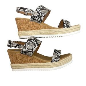 DV Dolce vita snake print espadrille wedges size 10